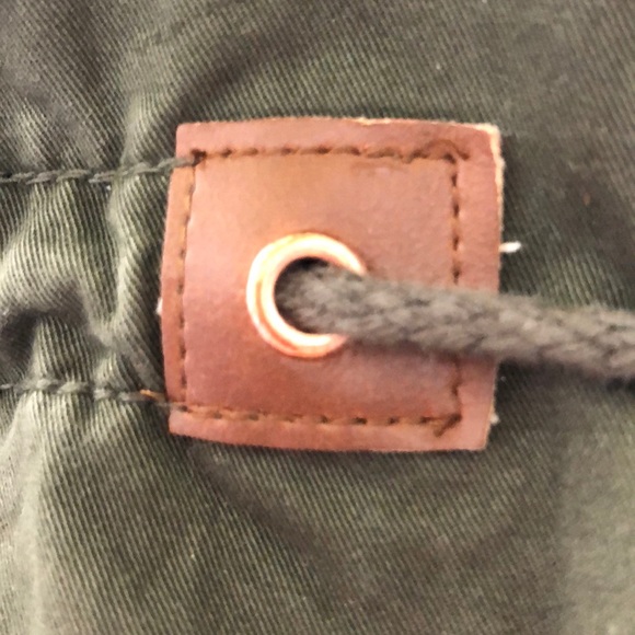 Unbranded Studded Boho Grunge Army Green Drawstring Vest - Picture 4 of 10